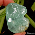 390Ct Natural Untreated Green Fluorite Carved Aries Head Mini Sculpture Huge Gem