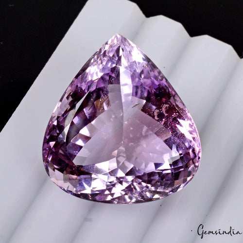 Amethyst Loose Gemstone, Pear Cut, Untreated — 27x26x16 mm, 60.50 Ct, Brazil