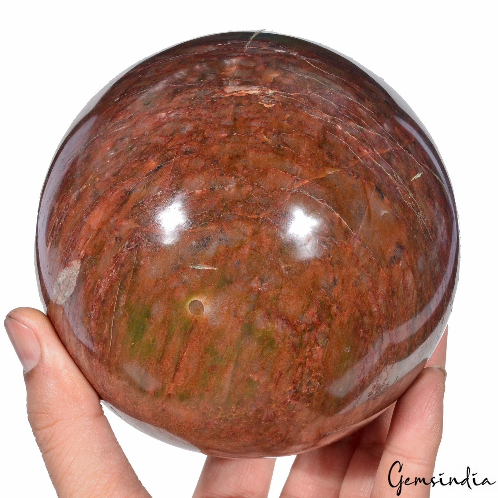 2.48 Kg Natural Brown Jasper Crystal Healing Chakra Spirit Huge Gem Sphere 4.7"