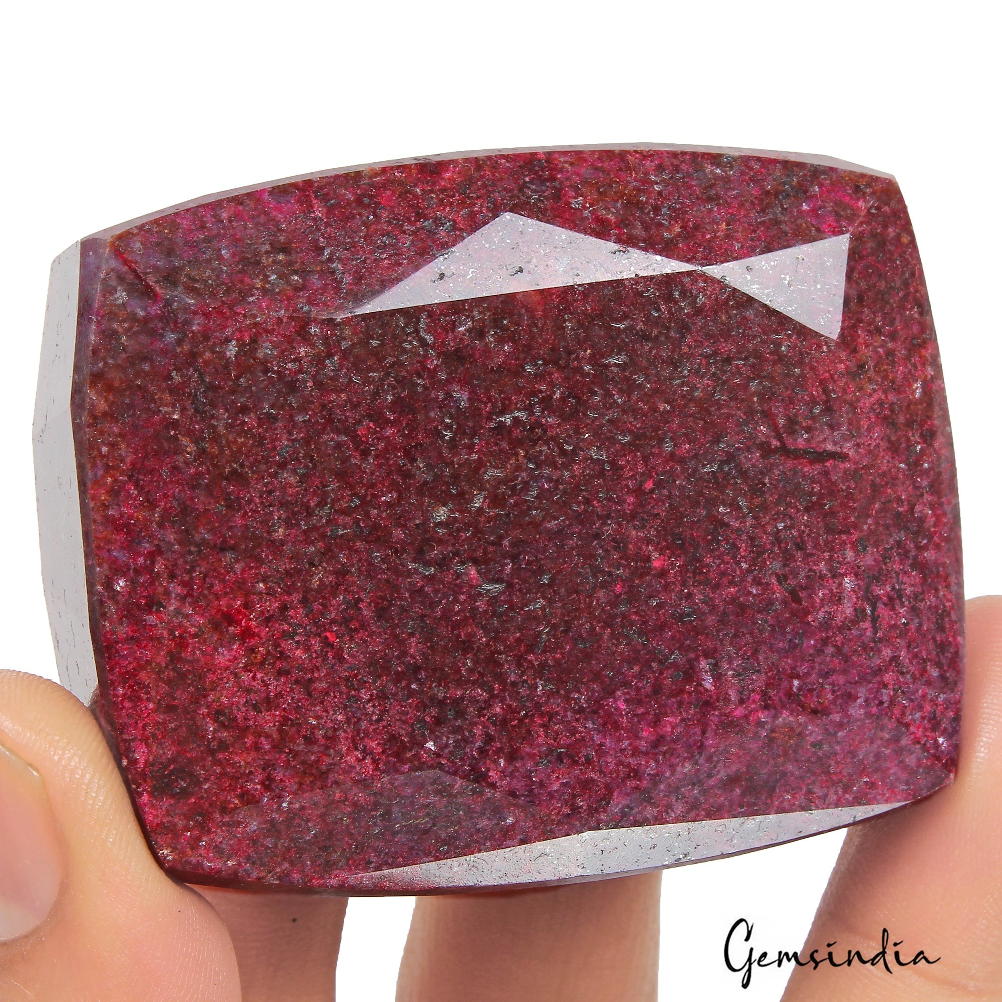 Huge 1280 Ct Natural Red Ruby Cushion Faceted Earth Mined Museum Size Gemstone