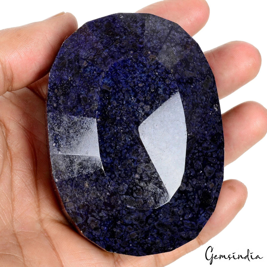 Blue Sapphire Loose Gemstone, Color Enhanced — 83 x 61 x 40 mm, 2320 Ct