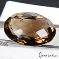 Natural smoky Quartz 51.00 Ct Oval shape Checker Cut Loose Pendant Size Gemstone