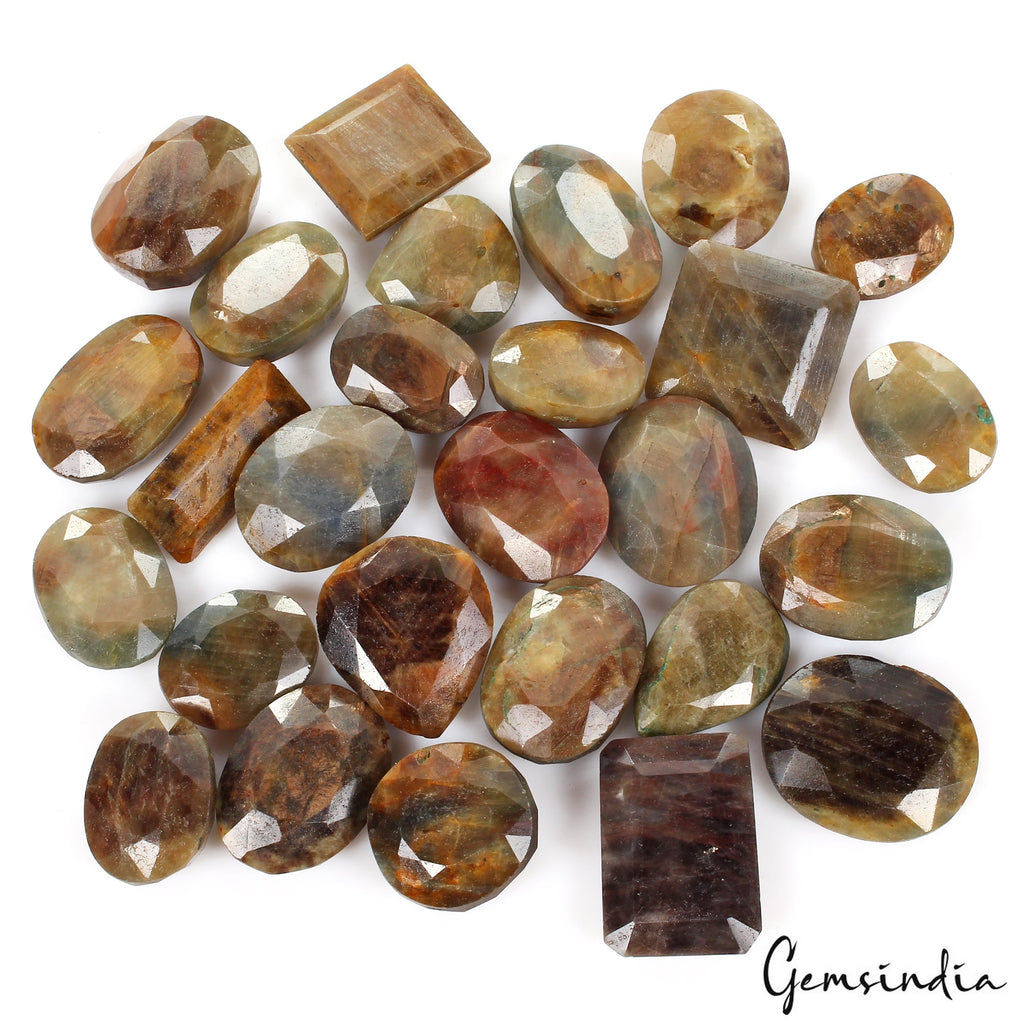 2400Ct Natural Sapphire 24-33mm Mix Faceted Untreated Huge Loose Gemstone 27 Pcs
