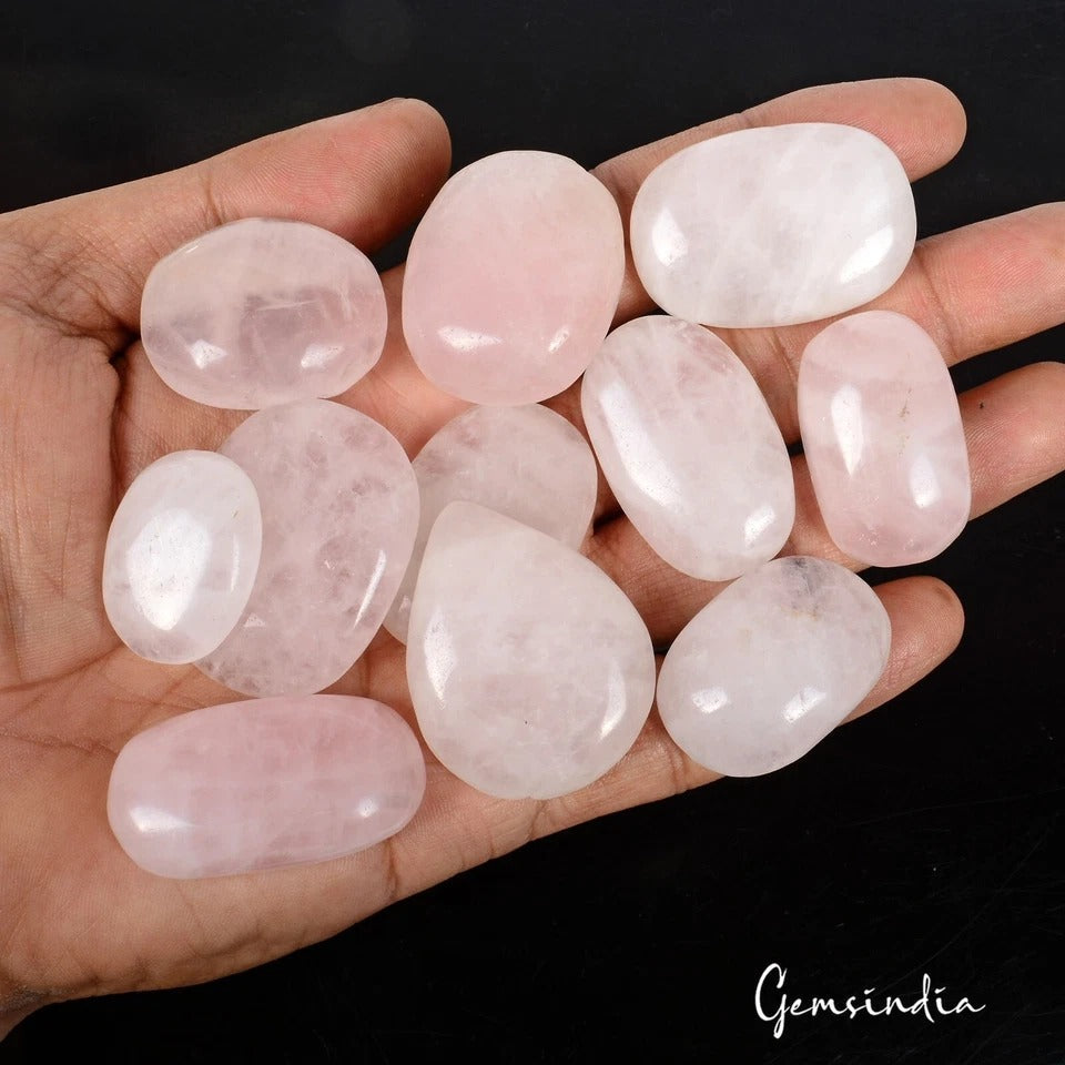 840 Ct Natural Untreated Pink Rose Quartz Mix Cab Loose Pendant Size Gemstones