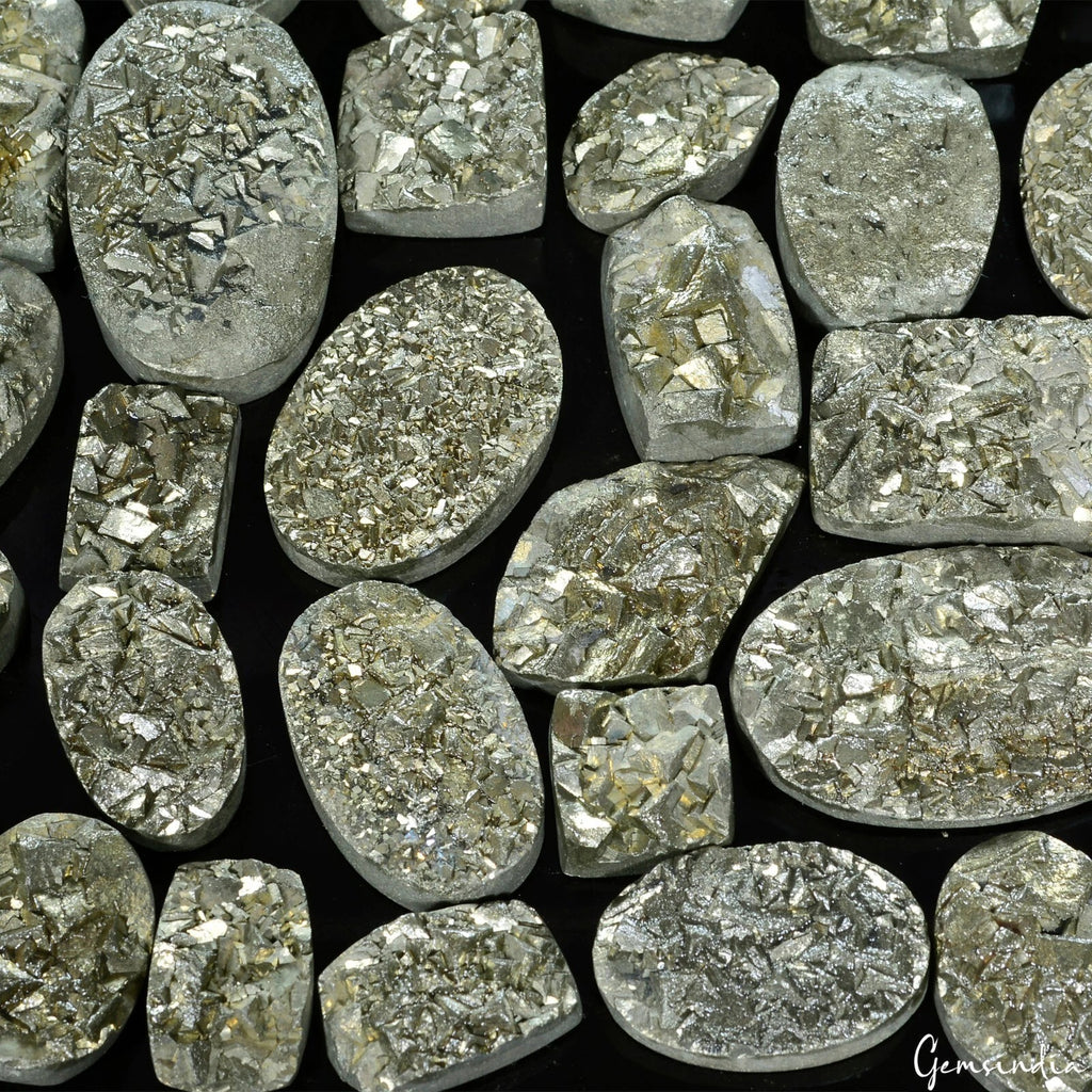 Pyrite Lot, Rough, Untreated, Gold — 31 Pieces, 15mm to 41mm, 2600 Ct