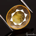 4.00 Cts Natural Ceylon Sapphire Yellow Oval Cut Untreated Certified Gemstone