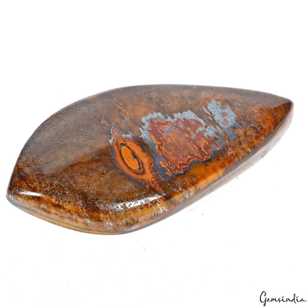 Tiger Eye Cabochon, Untreated, Brown — 109x53x15mm, 710 Ct, Madagascar