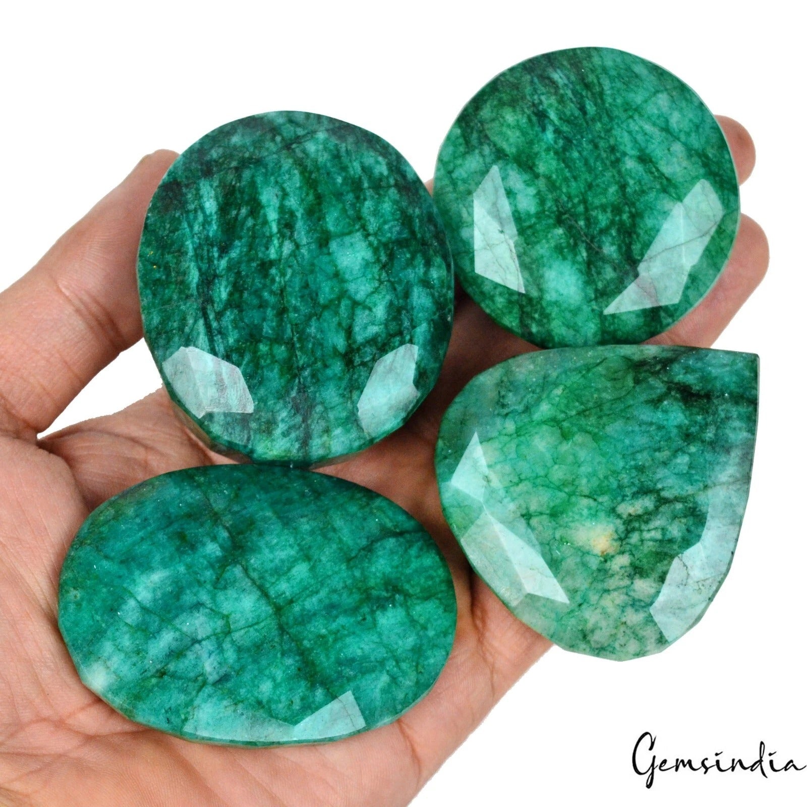 2070 Ct Natural Brazil Green Emerald Earth Mined Huge Mix Faceted Gemstones Lot