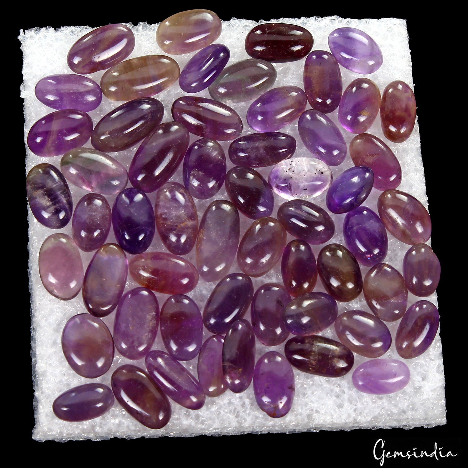 Amethyst Cabochon, Untreated, Blue — 11mm to 18mm, 250.00 Ct, Brazil
