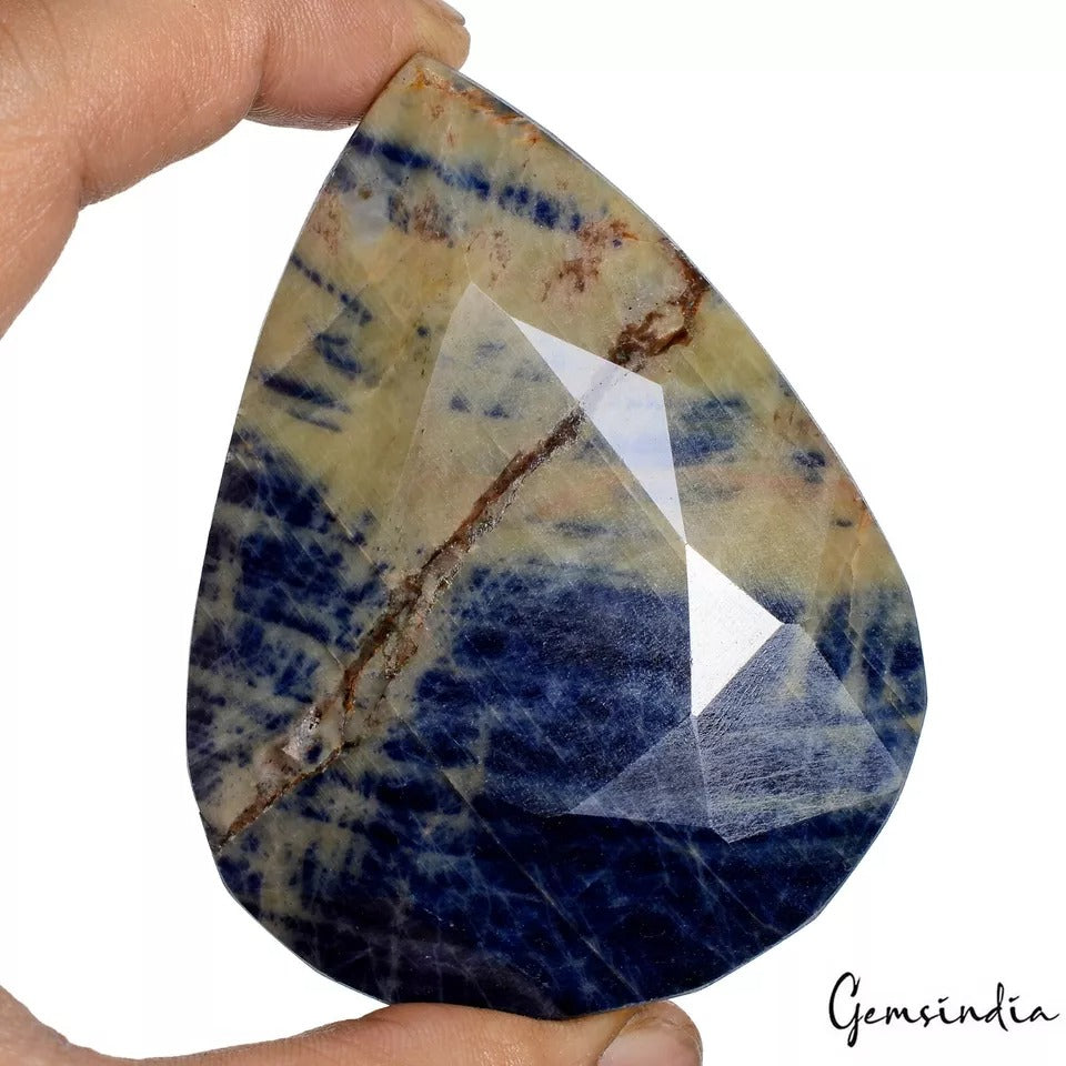 1150 Ct Natural Untreated Bi-Color Sapphire Pear Faceted Cut Huge Size Loose Gem