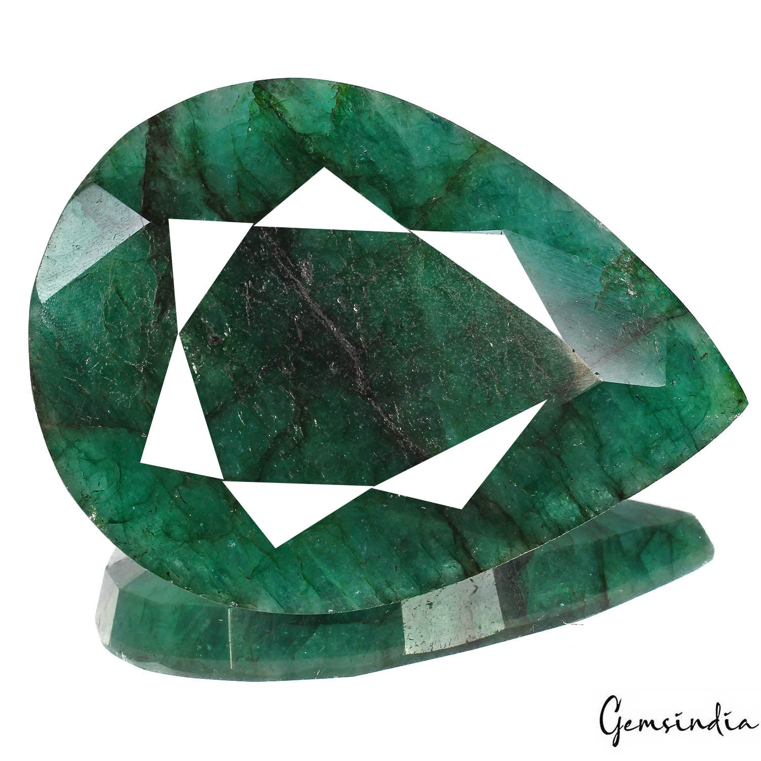 Certifies 950 Cts Natural Dark Green Brazilian Emerald Pear Faceted Cut Huge Gem