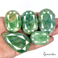 1070 Cts/5 Pcs Natural Brazilian Green Emerald Mix Cut Loose Gems Wholesale Lot
