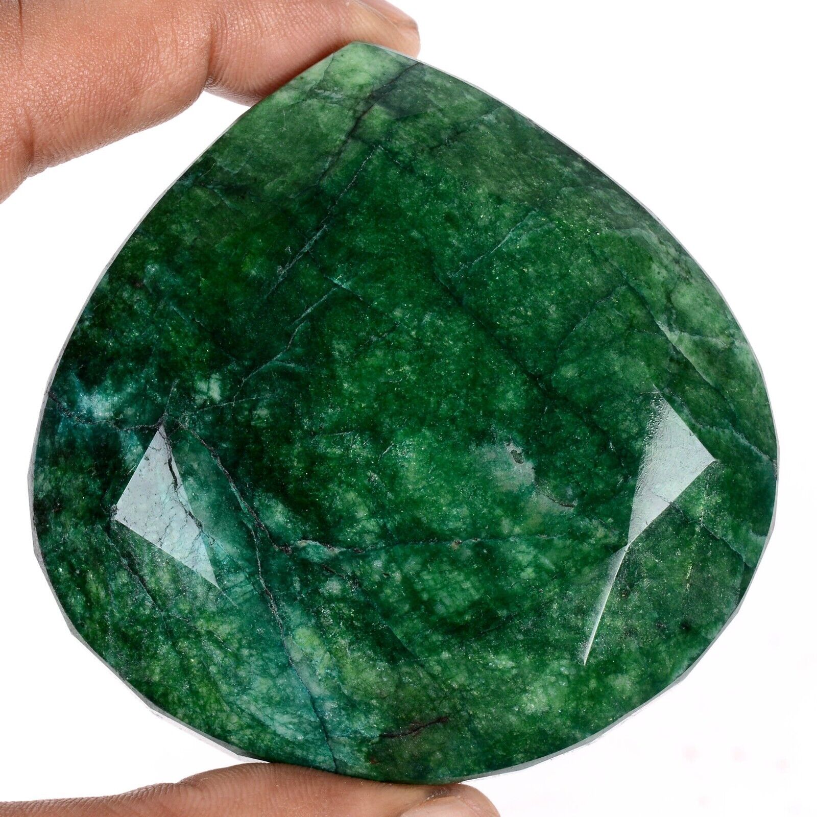 1130 Carat Natural Brazilian Green Emerald Pear Faceted Huge Size Loose Gemstone