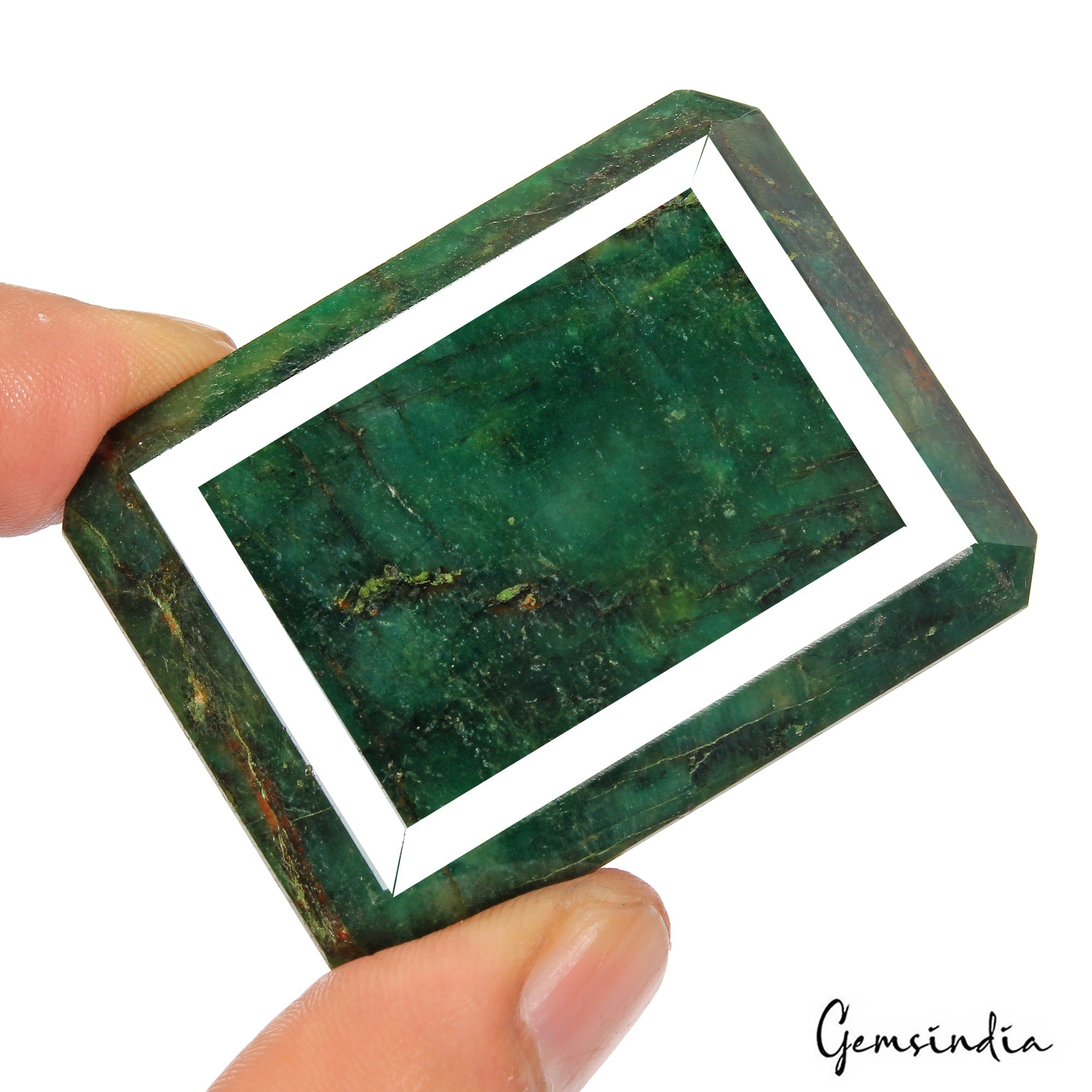 460 Ct Natural Green Zambian Emerald Octagon Faceted Earth Mined Loose Gemstone