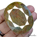 Certified 500 Ct Natural Untreated Bi Color Sapphire Oval Faceted Loose Huge Gem