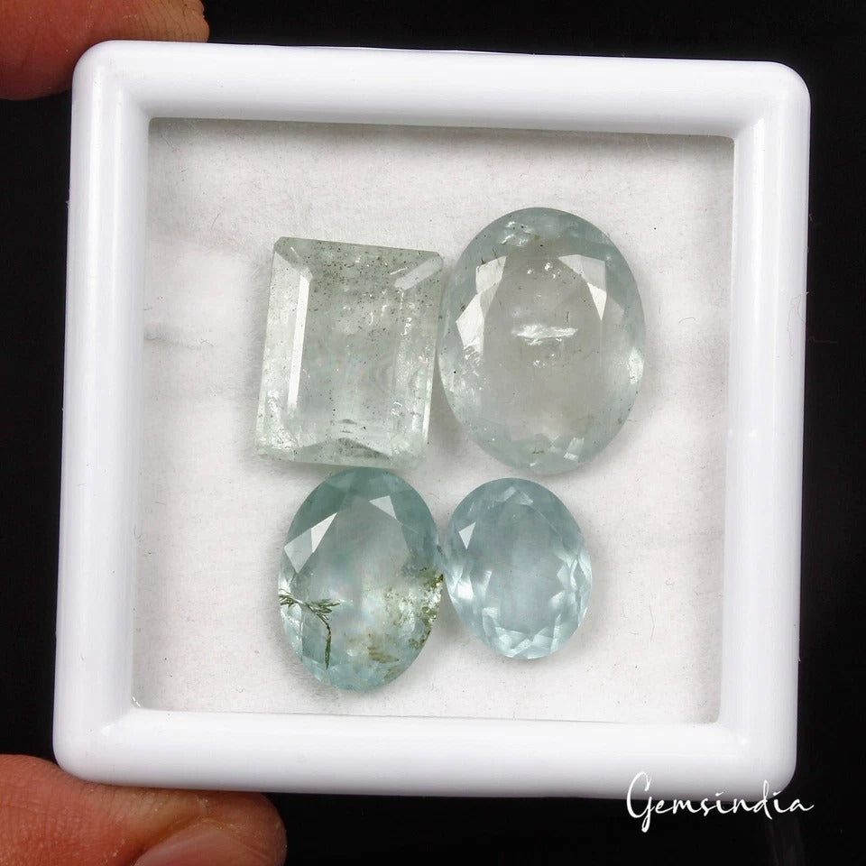 33.40 Ct Natural Untreated Blue Green Aquamarine Mix Cut Loose Gems For Jewelry