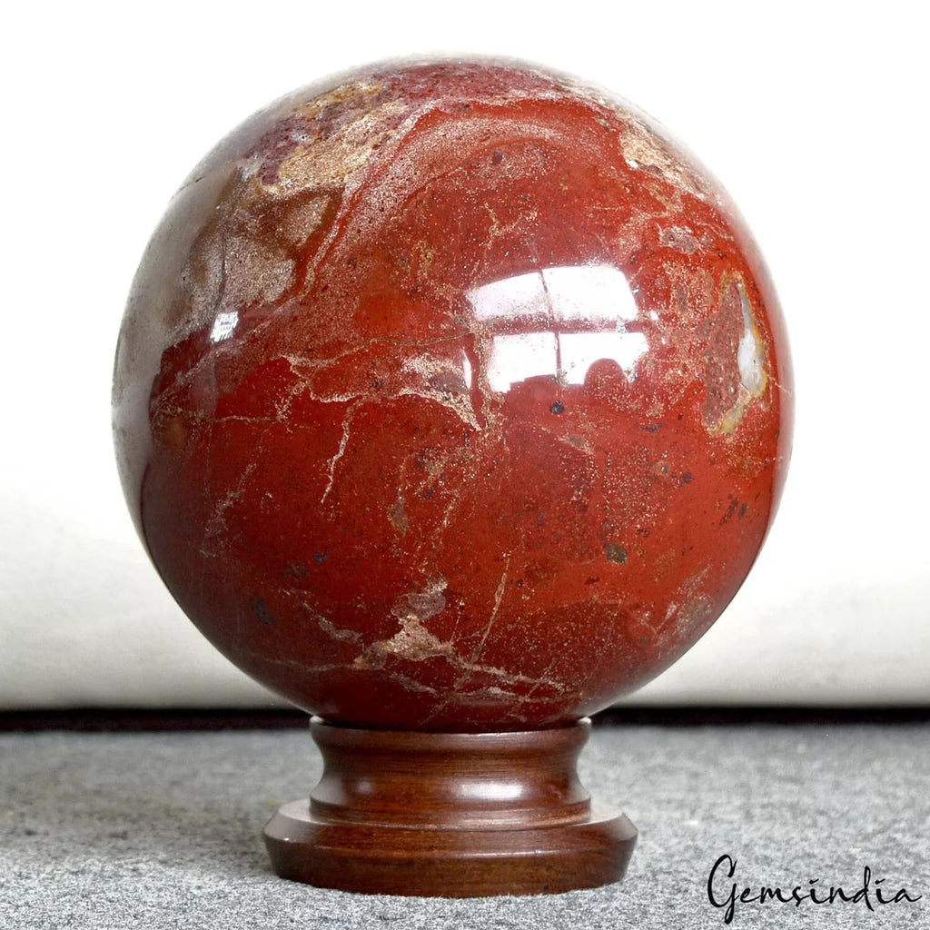 Red Jasper Sphere — 5.5 Inch in diameter, 3.48 Kg (17400 Ct), Madagascar