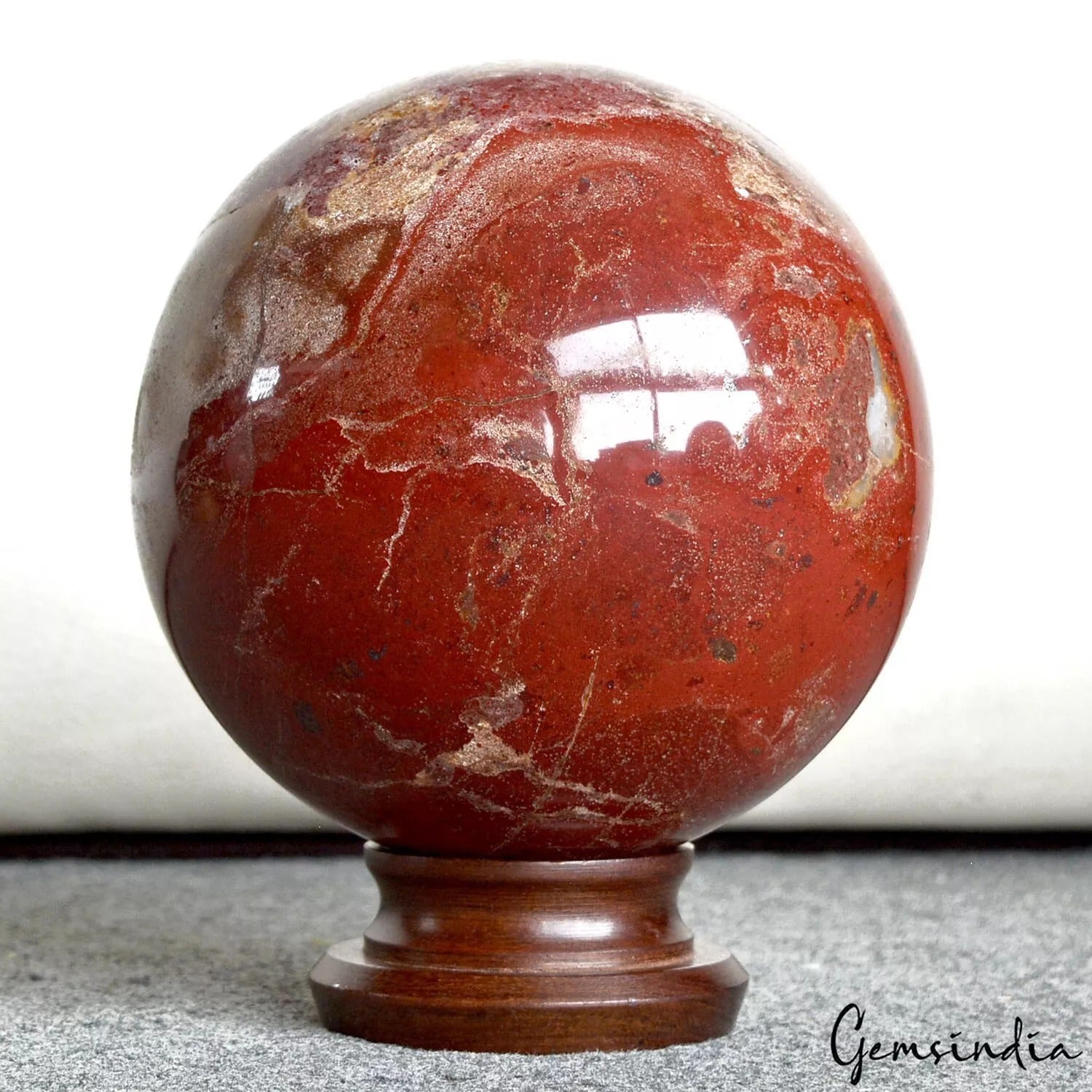 Red Jasper Sphere — 5.5 Inch in diameter, 3.48 Kg (17400 Ct), Madagascar