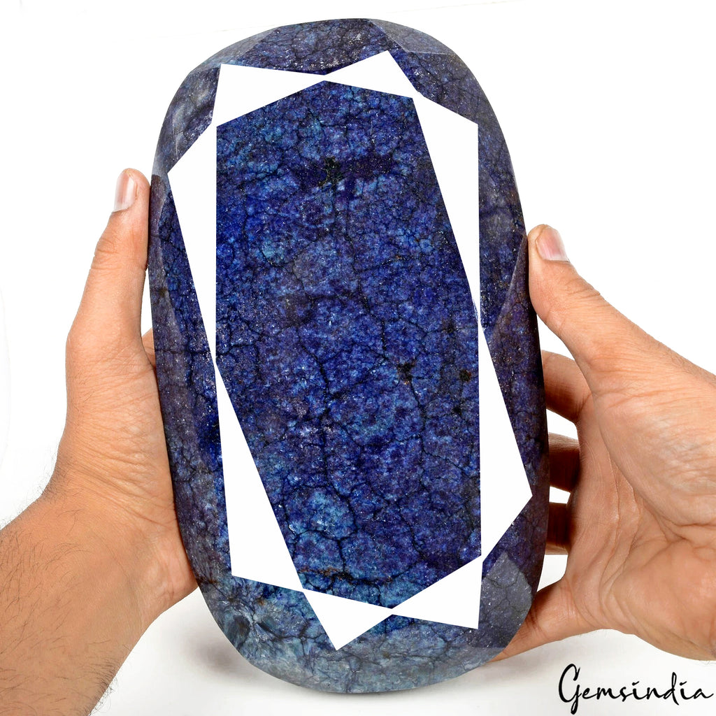 Blue Sapphire Loose Gemstone, Color Enhanced — 9.5x5.5x5 Inch, 42875 Ct (8.57 Kg), Madagascar