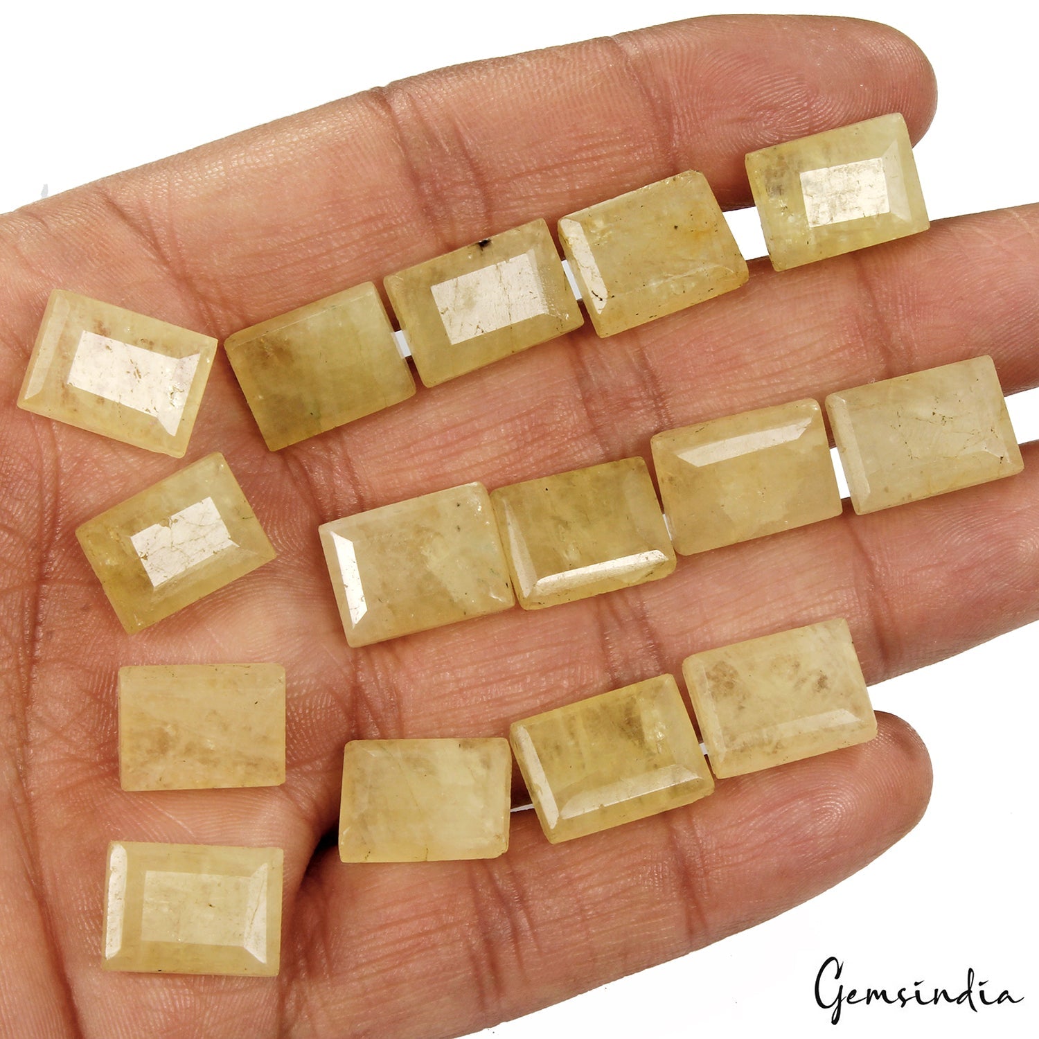 162.60Ct Natural Yellow Beryl (Heliodor) Baguette Cut Loose Jewelry Making Gems