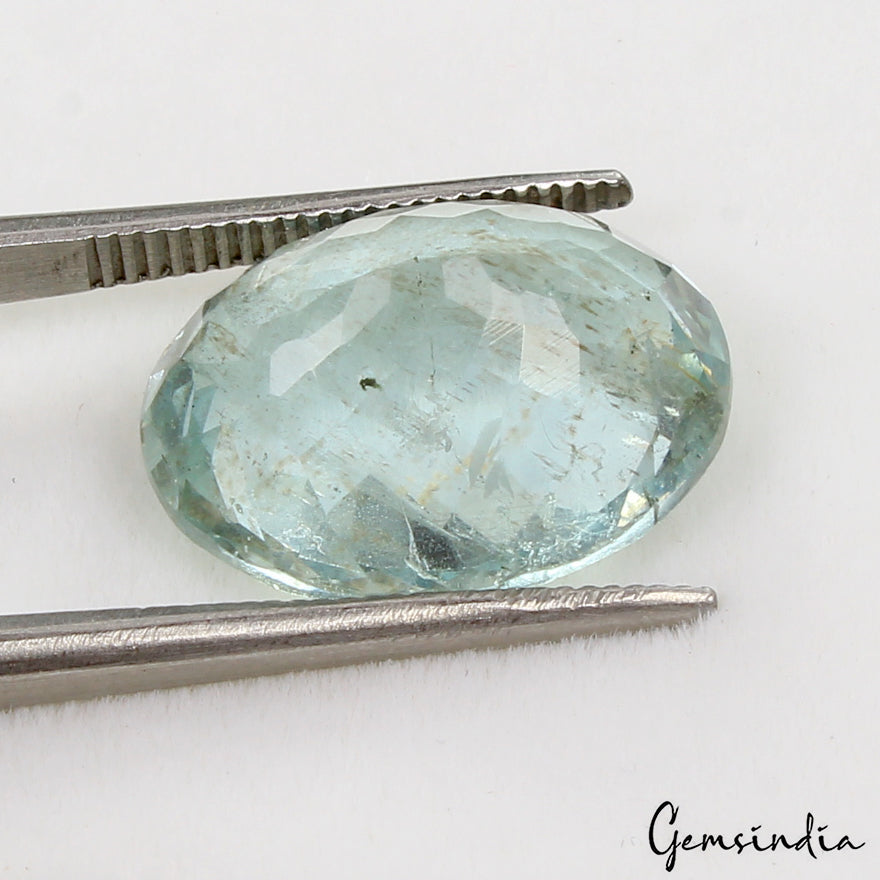 8.20 Cts Natural Untreated Brazilian Blue Aquamarine Oval Cut Loose Gem For Ring