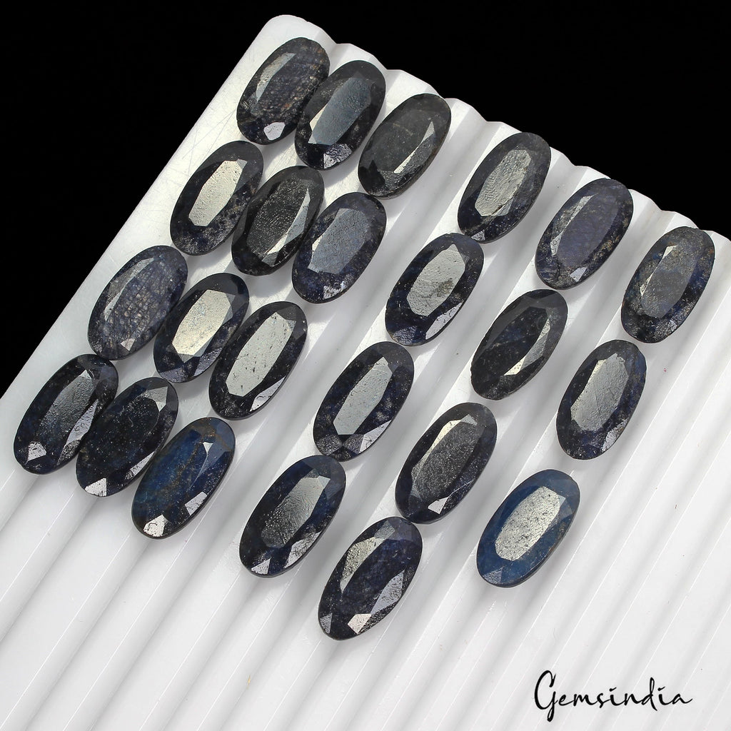 Certified 254 Cts/23 Pcs Natural Blue Sapphire Oval Calibrated 19x10mm Gems Lot