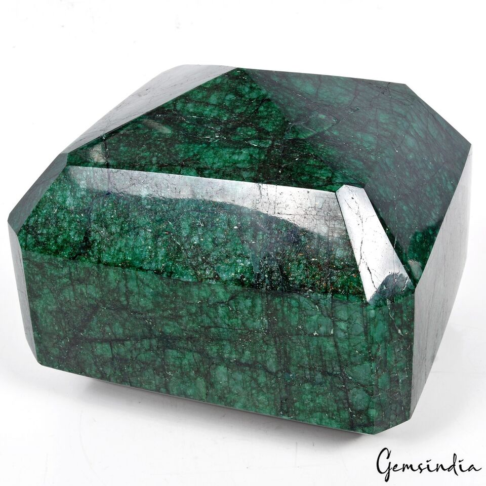 Emerald Loose Gemstone, Color Enhanced, Green — 6x5x4.5 Inch, 22150 Ct (4.43 Kg), Brazil