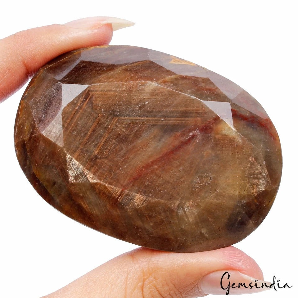 850 Ct Natural Untreated Brown Sapphire with Red Streaks Museum Grade Gemstone