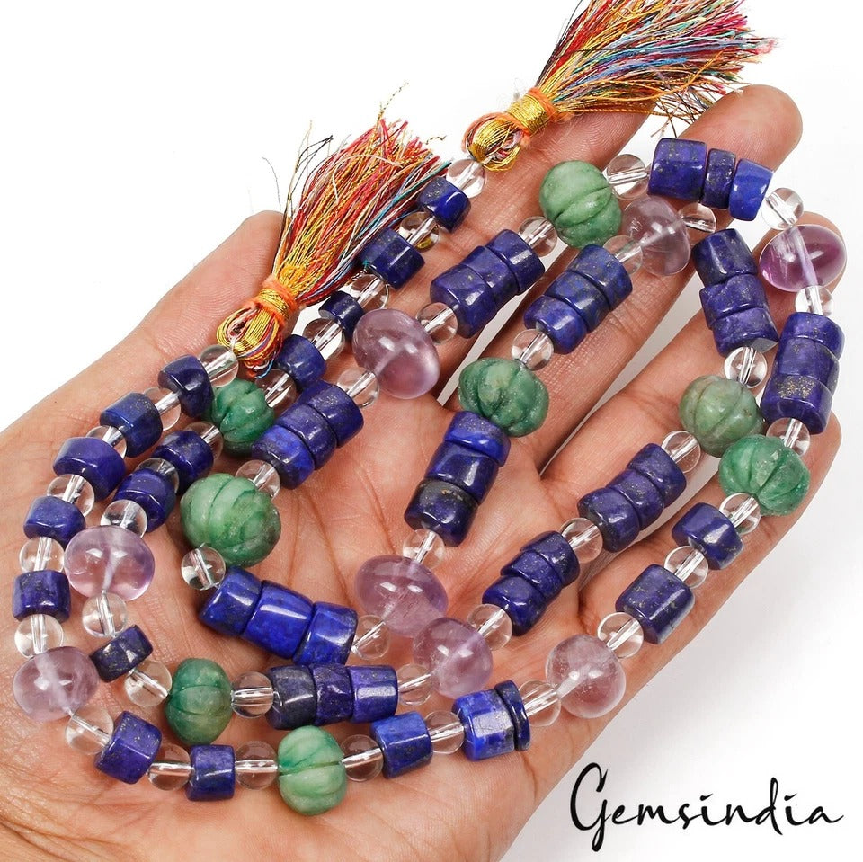 Natural Multi-Gems Mixed Shape Beads, 31" Strand 6-16mm/750Ct For Jewelry Making