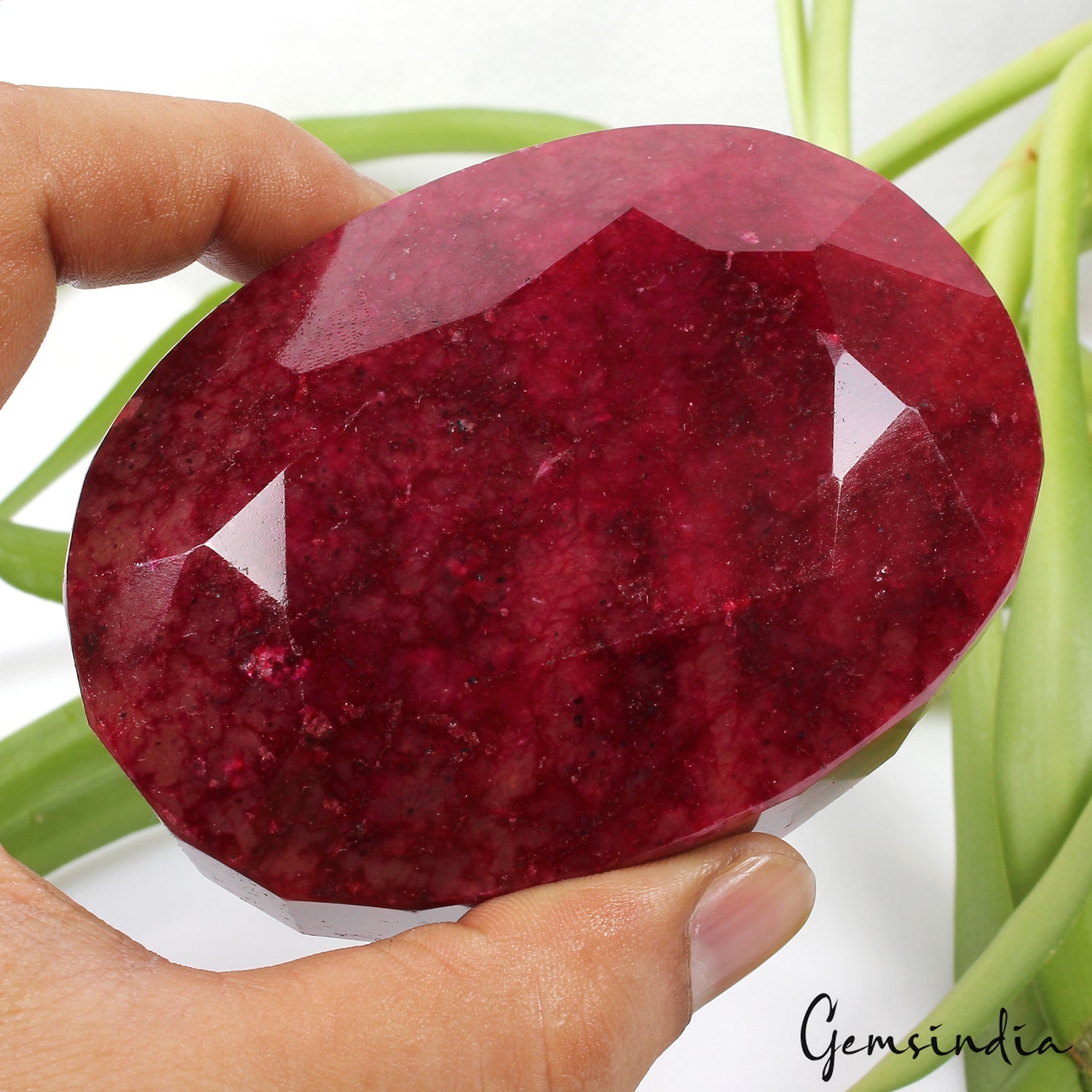 Large Natural Red Ruby 2400 Ct Faceted Oval Ruby Huge Loose Earth Mined Gemstone
