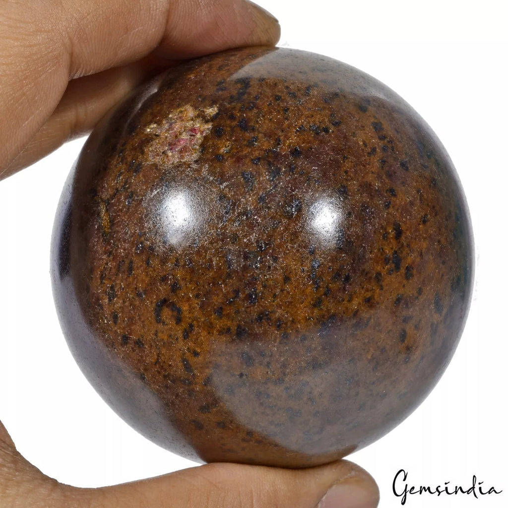 3570 Ct Natural Garnet Crystal Reiki Healing Mineral Gemstone Sphere/Ball ~ 69mm