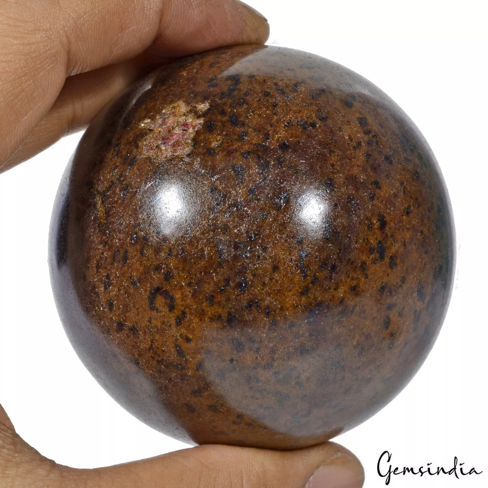 3570 Ct Natural Garnet Crystal Reiki Healing Mineral Gemstone Sphere/Ball ~ 69mm