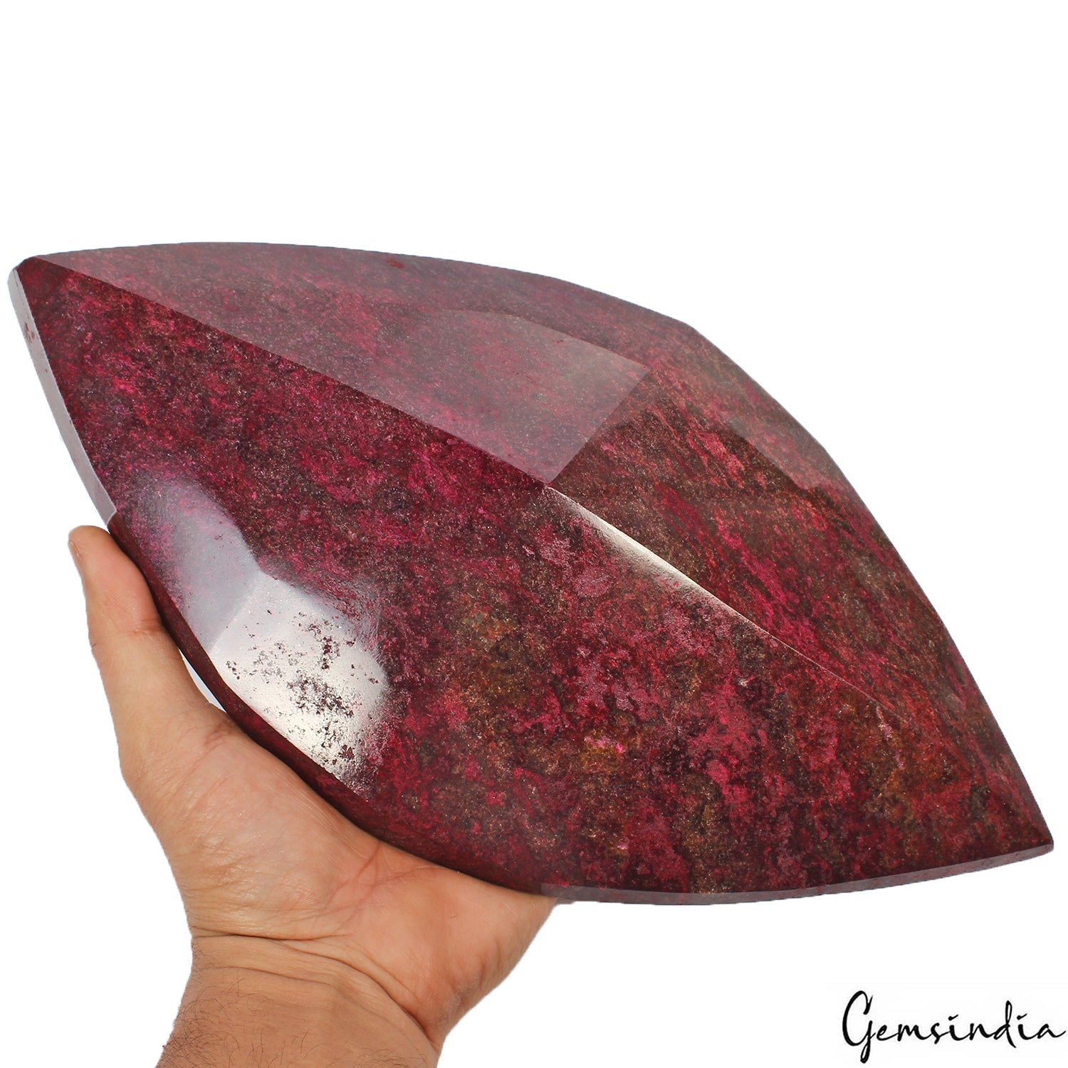 4.7 Kilo Natural Red Ruby Marquise Faceted Collective Museum Size Earth Mind Gem