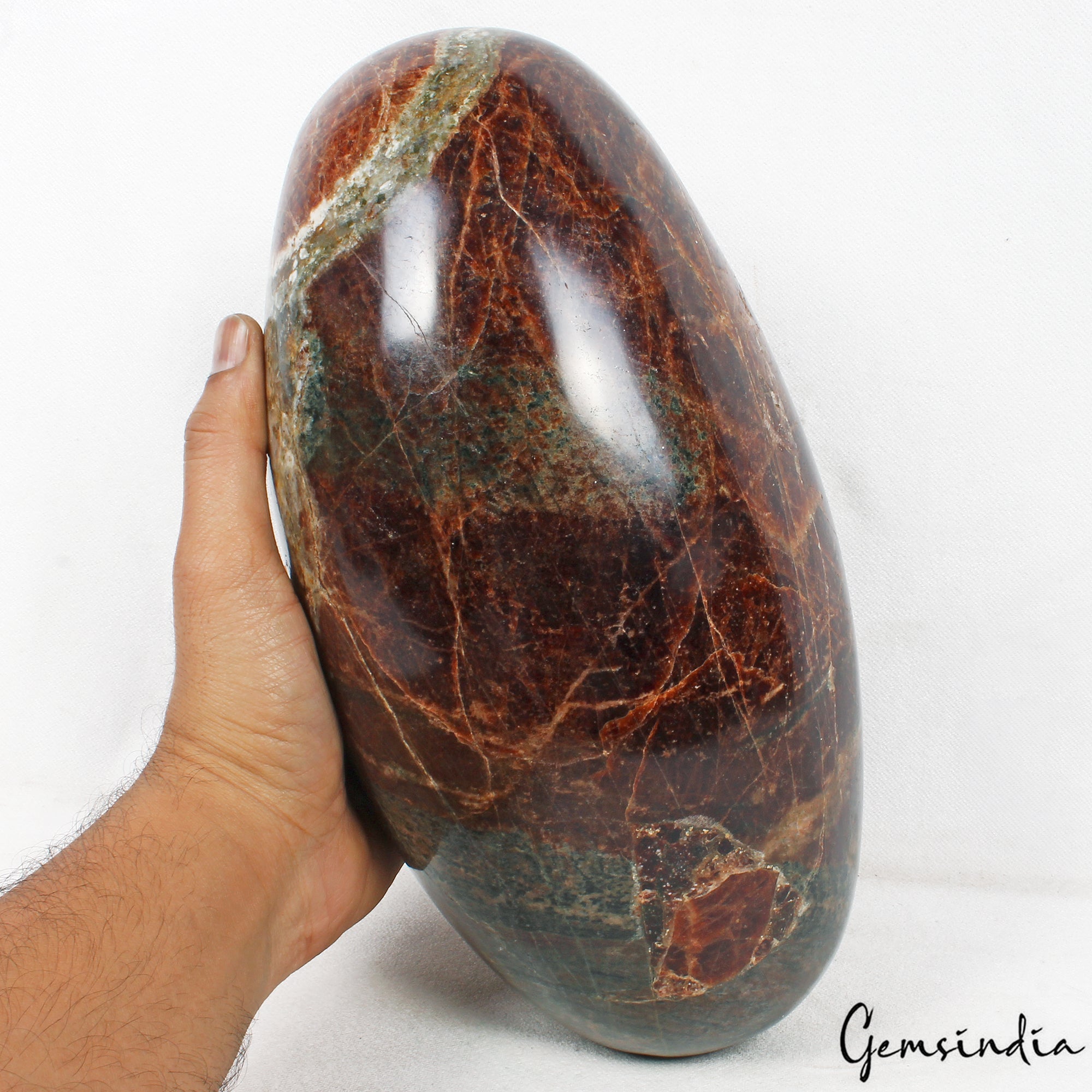 10 Kilo Large Natural Garnet Gemstone Egg Shape Crystal Healing Mineral Specimen