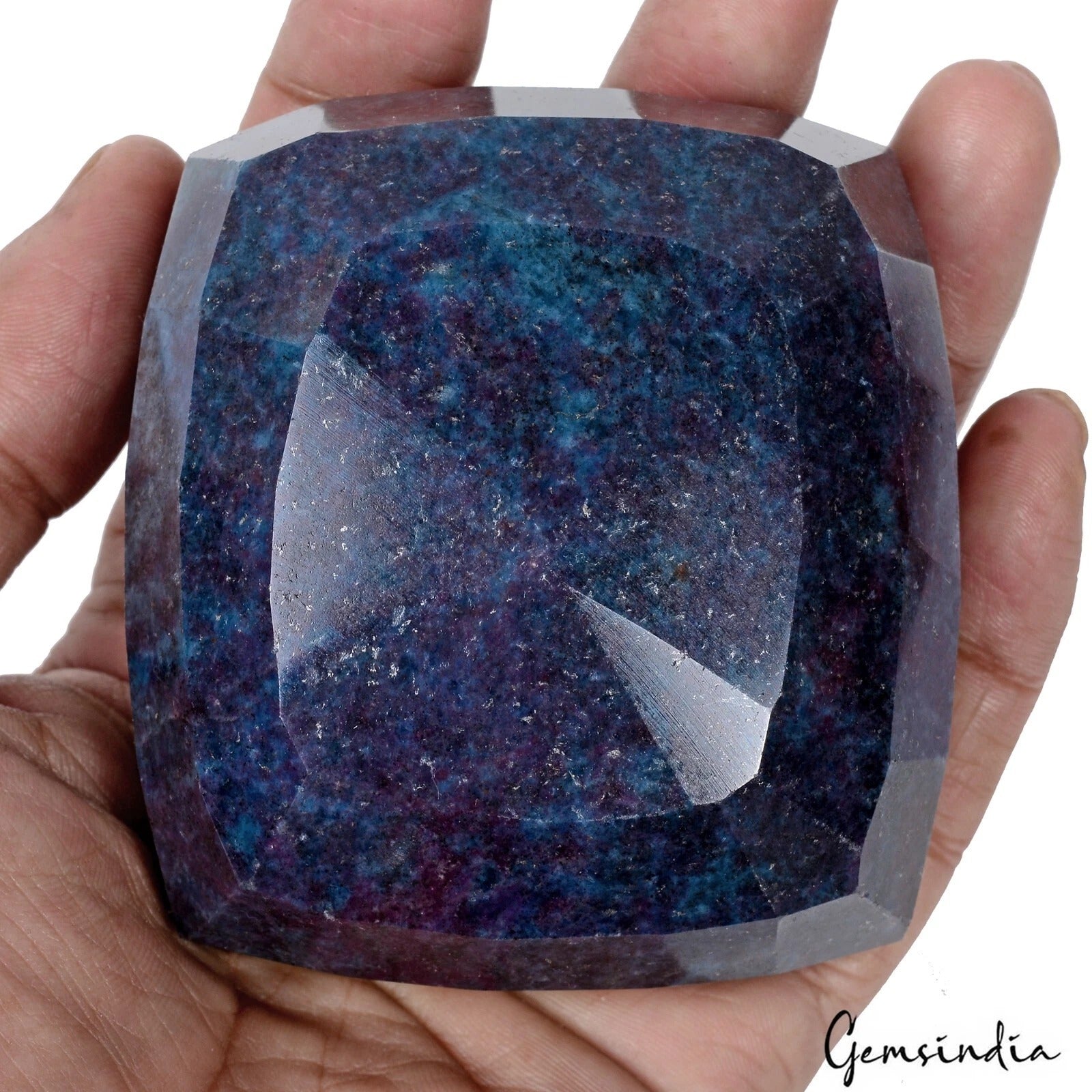 Huge 3390 Ct Natural Untreated Bi Color Ruby Kyanite Cushion Cut Museum Size Gem