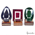 1800 Ct Natural Ruby Emerald & Sapphire Mix Faceted Loose Gemstone Lot 52-65mm