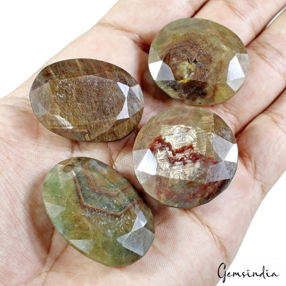Sapphire Lot, Loose Gemstone, Untreated, Brown — 4 Pieces, 32mm to 39mm, 600 Ct, Madagascar