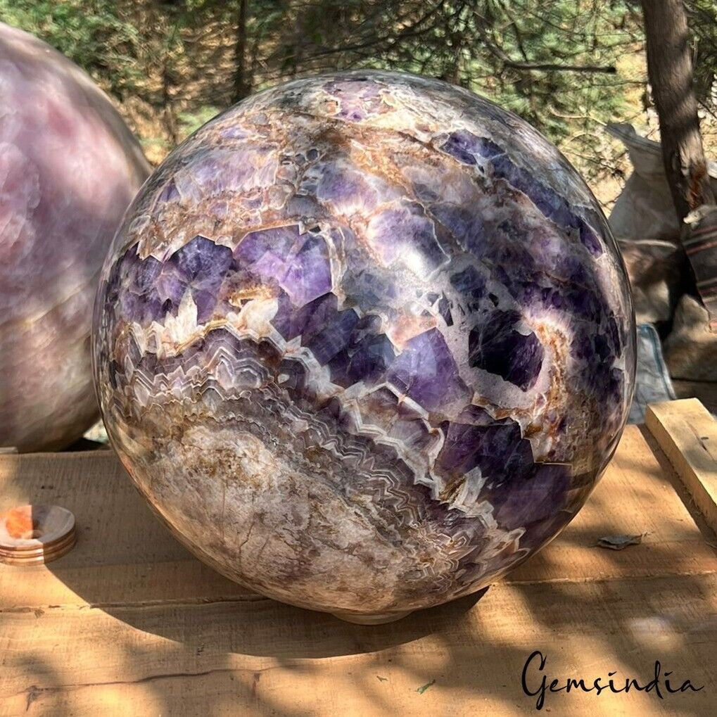 66 Kilo/ 145 lbs Unique Amethyst Sphere Ball Crystal Healing Gemstone 15" Large