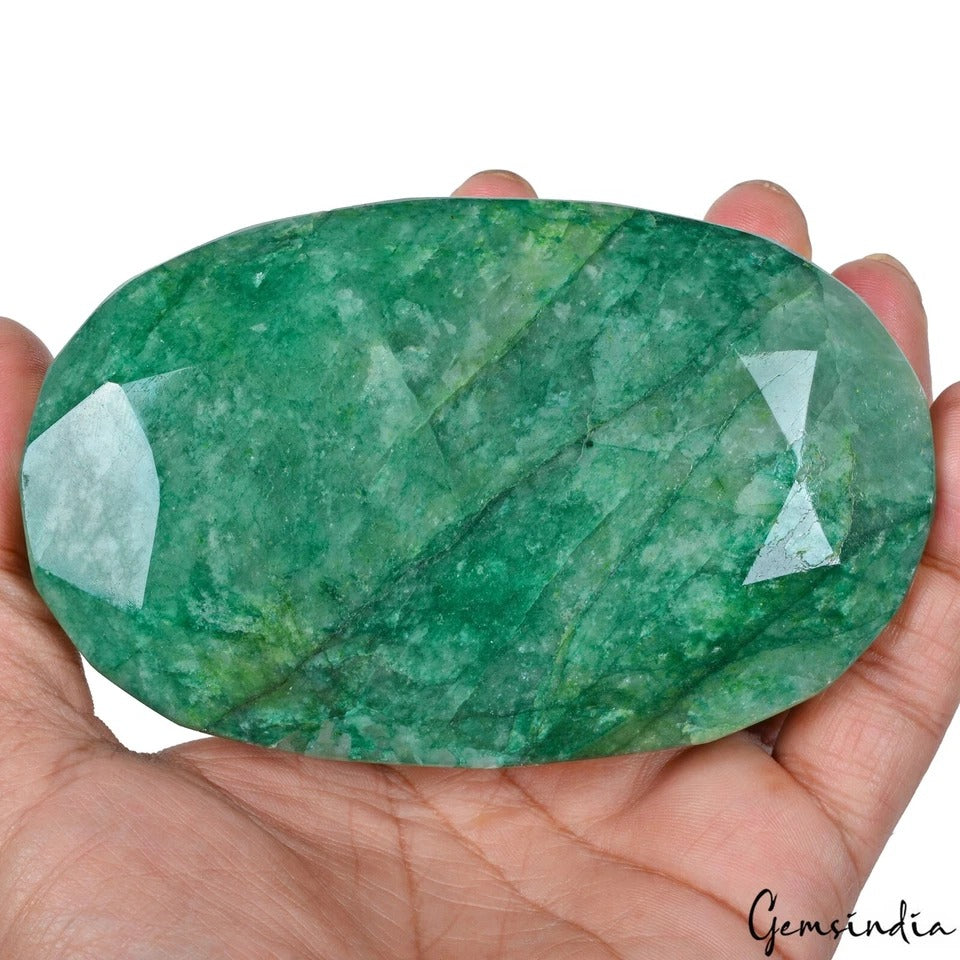 3130 Cts Natural Brazilian Green Emerald Oval Faceted Museum Size Huge Gemstone