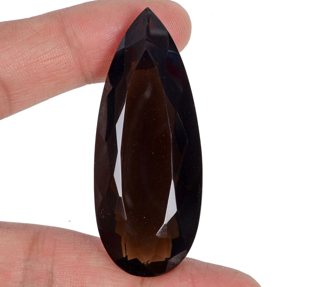 Smoky Quartz Loose Gemstone, Untreated, Brown — 58x23x15 mm, 134.40 Ct, Madagascar