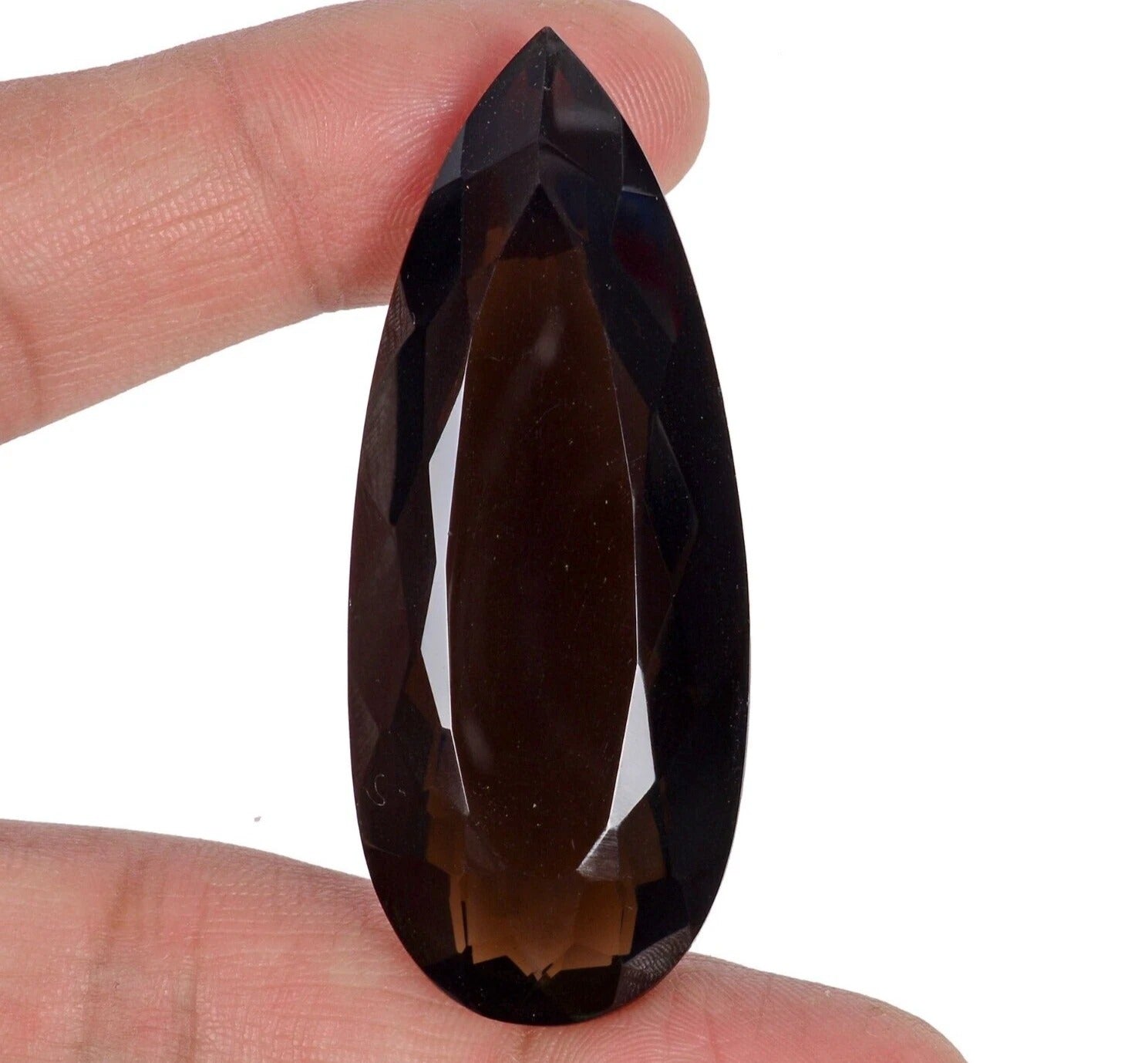 Smoky Quartz Loose Gemstone, Untreated, Brown — 58x23x15 mm, 134.40 Ct, Madagascar