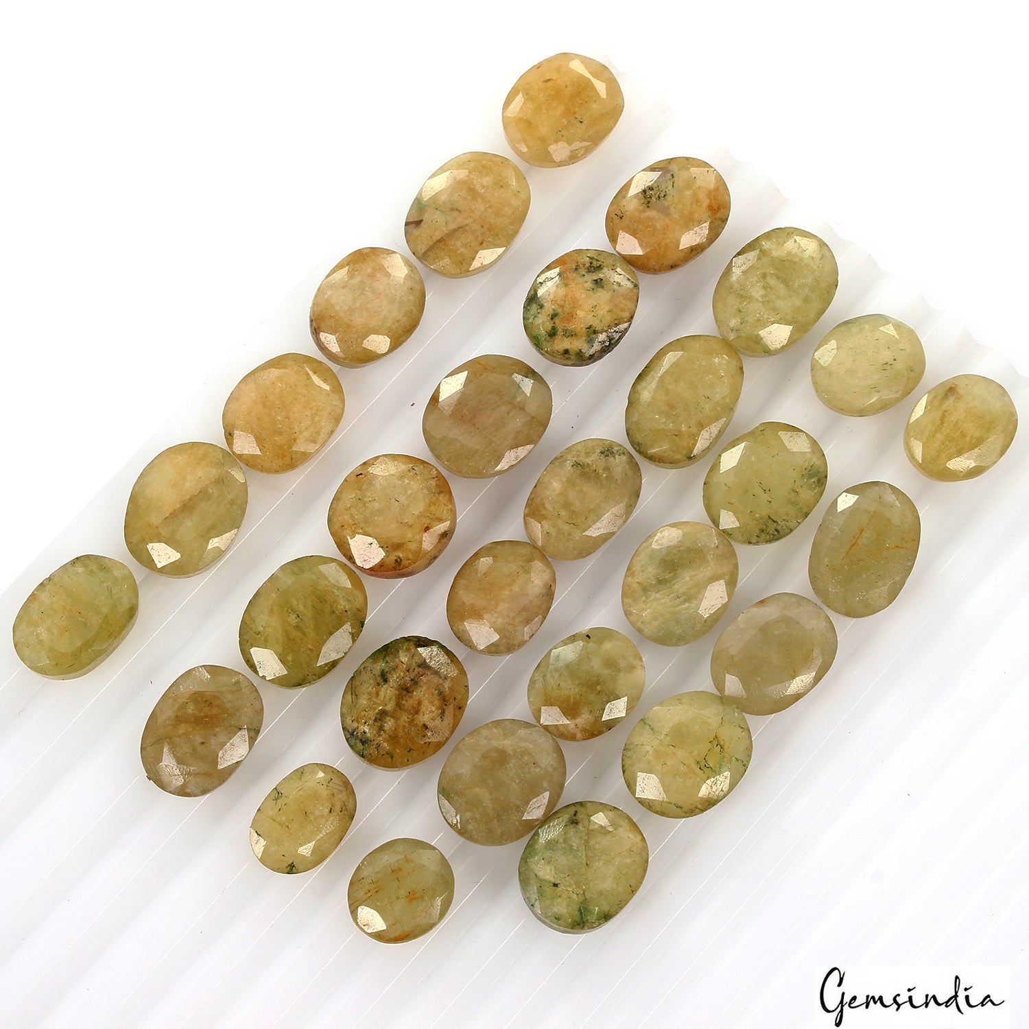 Beryl Lot, Loose Gemstone, Untreated, Yellow — 29 Pieces, 12mm to 17mm, 310 Ct