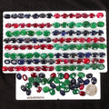 150 Pcs Natural Ruby Emerald Sapphire Oval Cut Loose Ring Size Gemstones 1350 Ct