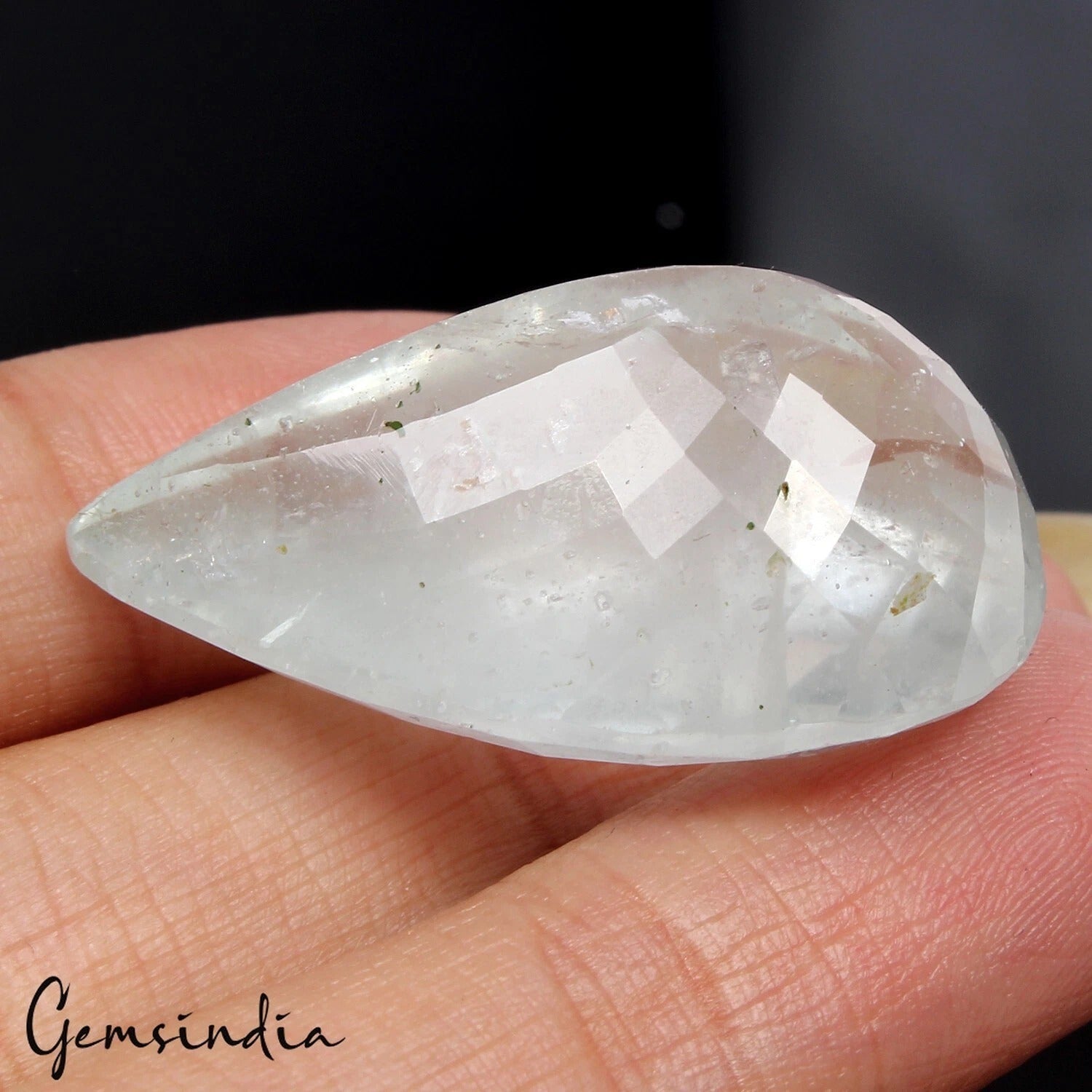 Natural CERTIFIED Santa Maria Green Aquamarine 56.20 Ct BIG Gemstone Pear Cut
