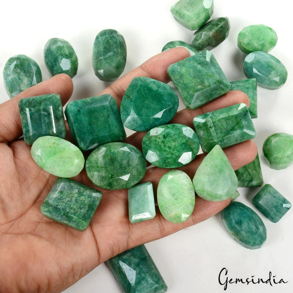 2670 Ct/29 Pcs Natural Green Emerald Mix Cut Loose Wholesale Gemstones, Brazil