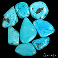 500 Cts/8 Pcs Natural Blue USA Spiderweb Turquoise Fancy Cab Wholesale Gems Lot