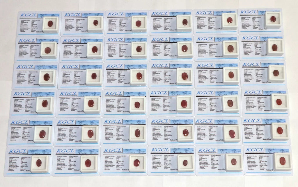 Certified 229.70 Ct Natural Mozambique Ruby AAA Oval Ring Size Gemstones ~36 Pcs