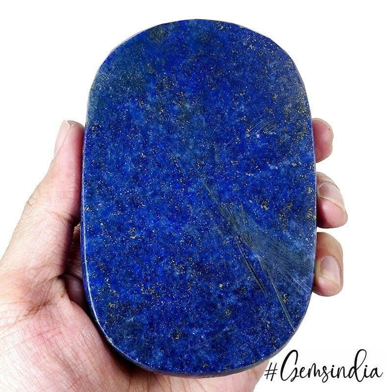 Lapis Lazuli Loose Gemstone, Color Enhanced, Blue — 112x73x22 mm, 2100 Ct, Afghanistan