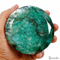Museum Size 2700Ct Natural Brazilian Green w Silver Shine Emerald Round Huge Gem