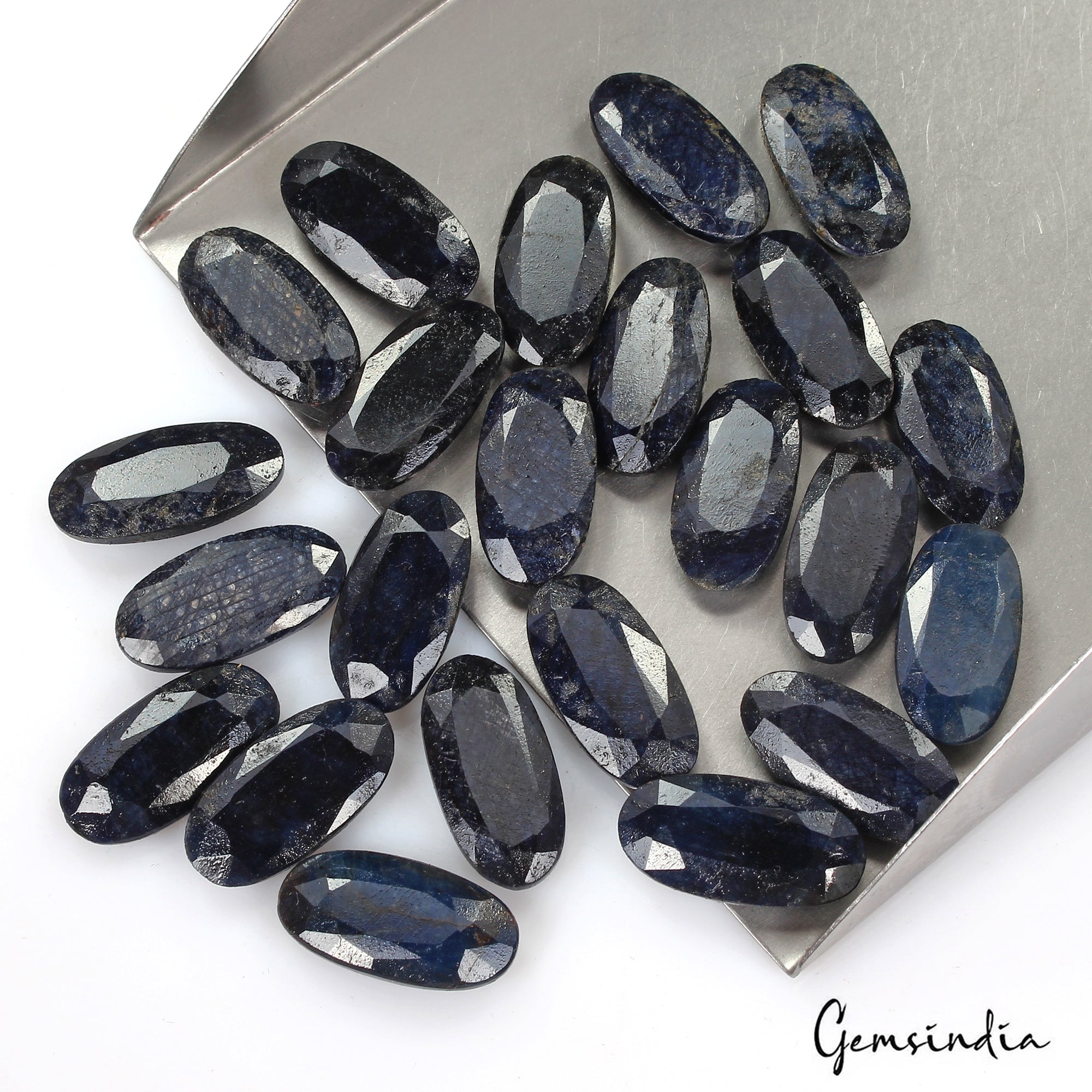 Certified 254 Cts/23 Pcs Natural Blue Sapphire Oval Calibrated 19x10mm Gems Lot